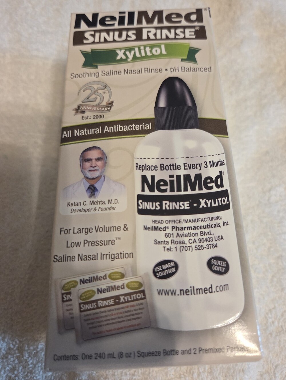 NeilMed Sinus Rinse Xylitol Nasal Kit 8 Oz All Natural